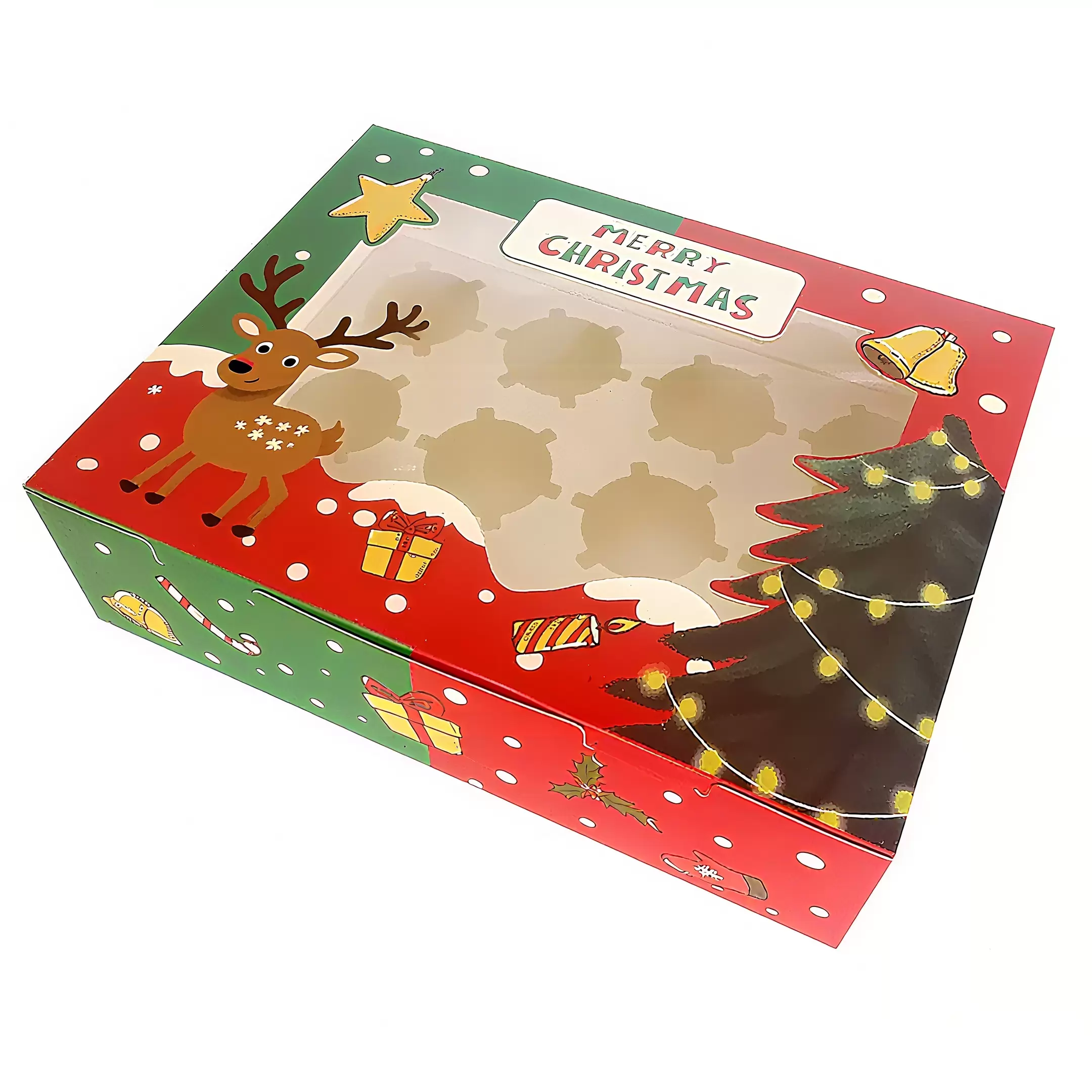 Christmas cupcake boxes related gift packaging option